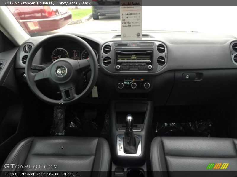 Candy White / Black 2012 Volkswagen Tiguan LE