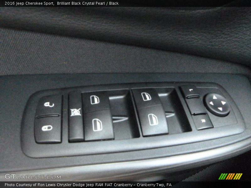 Brilliant Black Crystal Pearl / Black 2016 Jeep Cherokee Sport