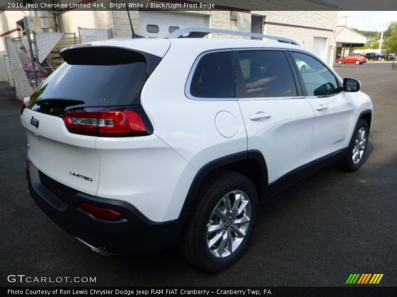 Bright White / Black/Light Frost Beige 2016 Jeep Cherokee Limited 4x4