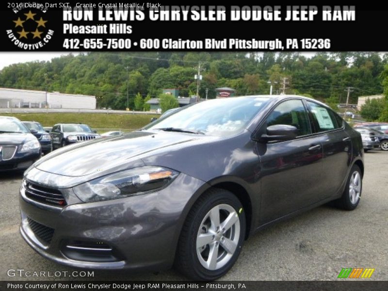 Granite Crystal Metallic / Black 2016 Dodge Dart SXT