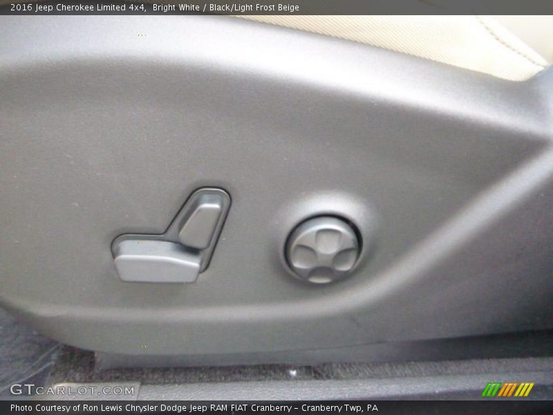 Bright White / Black/Light Frost Beige 2016 Jeep Cherokee Limited 4x4