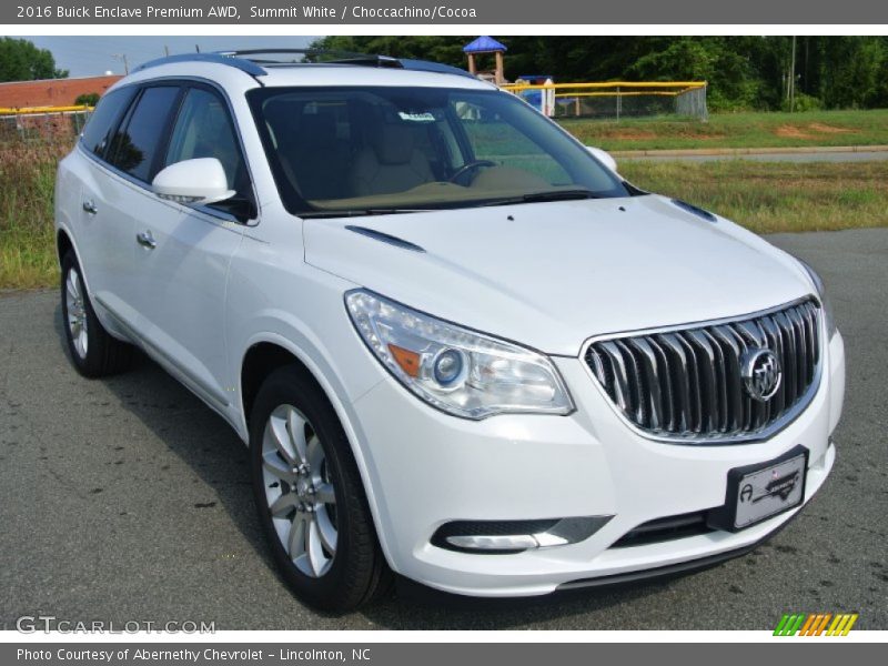 Summit White / Choccachino/Cocoa 2016 Buick Enclave Premium AWD