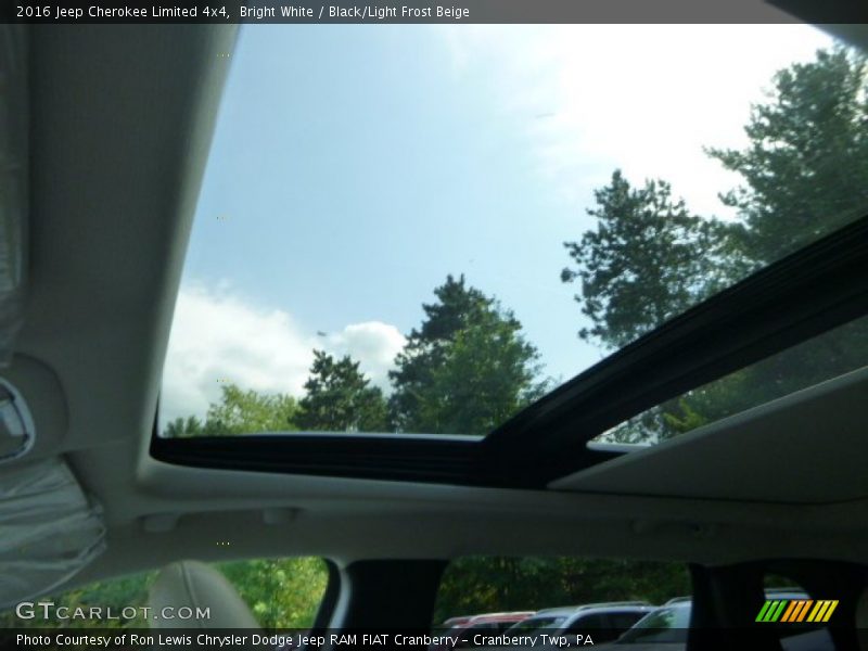 Bright White / Black/Light Frost Beige 2016 Jeep Cherokee Limited 4x4