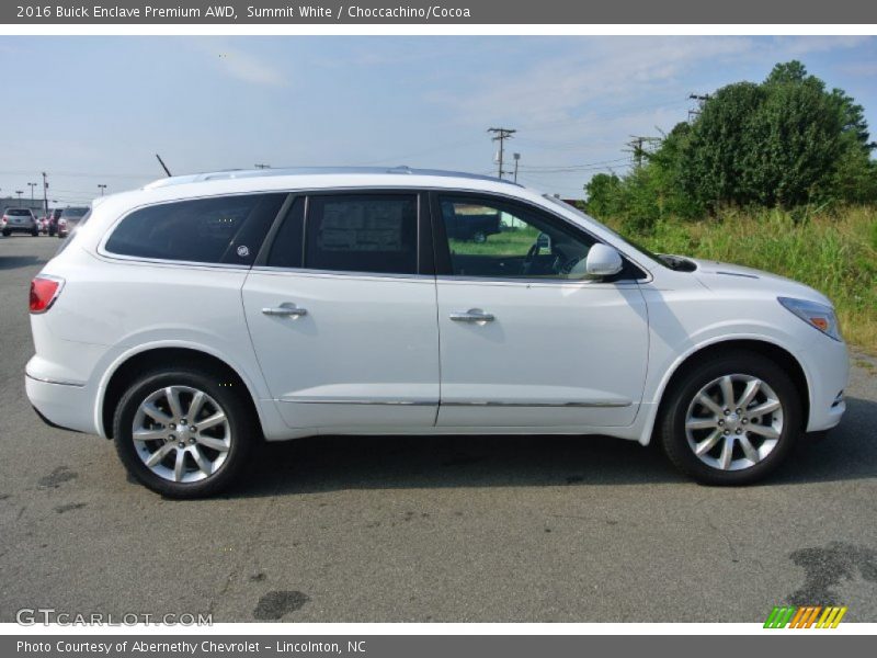 Summit White / Choccachino/Cocoa 2016 Buick Enclave Premium AWD
