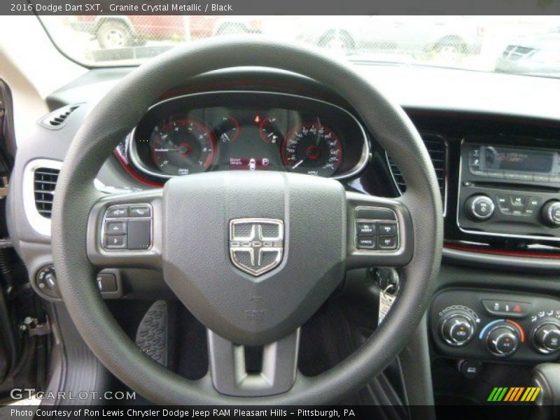 Granite Crystal Metallic / Black 2016 Dodge Dart SXT