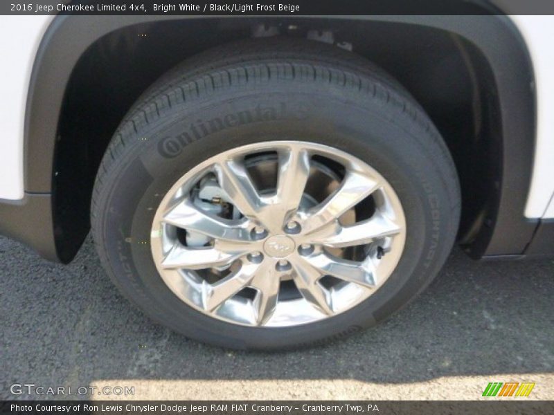 Bright White / Black/Light Frost Beige 2016 Jeep Cherokee Limited 4x4