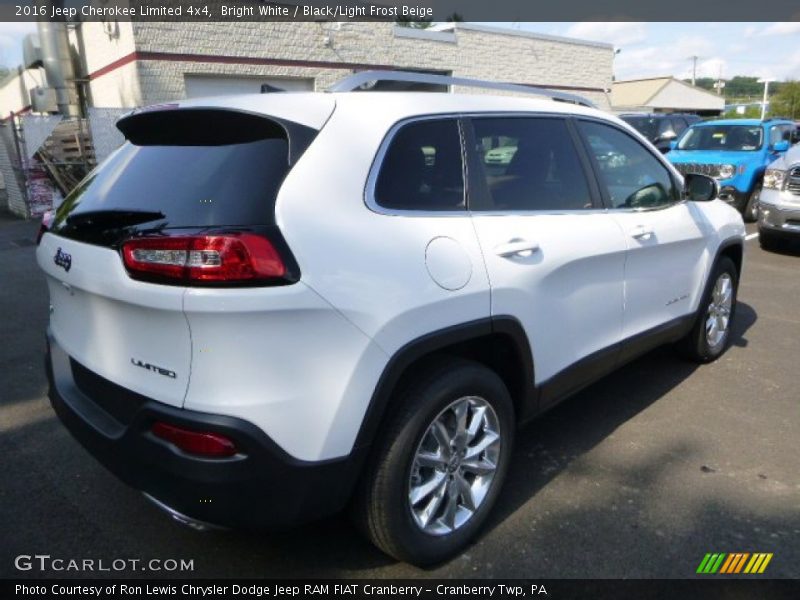 Bright White / Black/Light Frost Beige 2016 Jeep Cherokee Limited 4x4