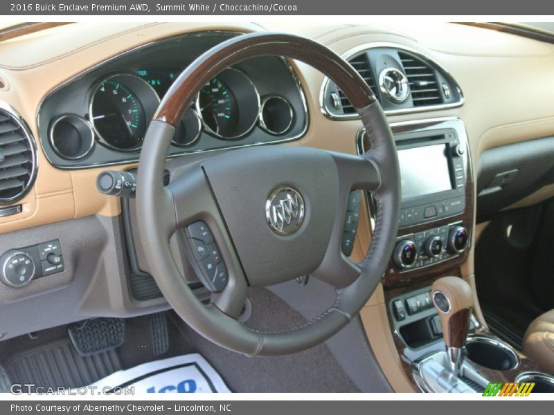 Summit White / Choccachino/Cocoa 2016 Buick Enclave Premium AWD