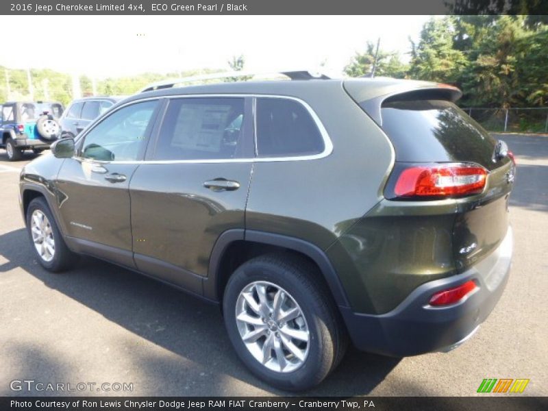 ECO Green Pearl / Black 2016 Jeep Cherokee Limited 4x4