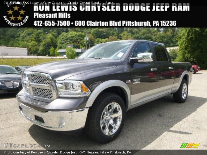 Granite Crystal Metallic / Black 2015 Ram 1500 Laramie Crew Cab 4x4