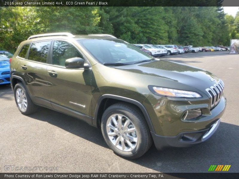 ECO Green Pearl / Black 2016 Jeep Cherokee Limited 4x4