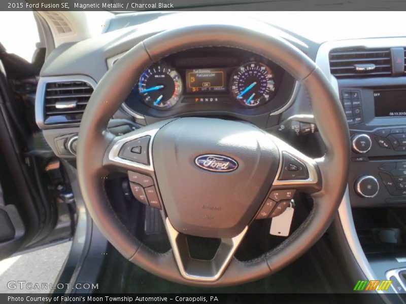 Magnetic Metallic / Charcoal Black 2015 Ford Fusion SE