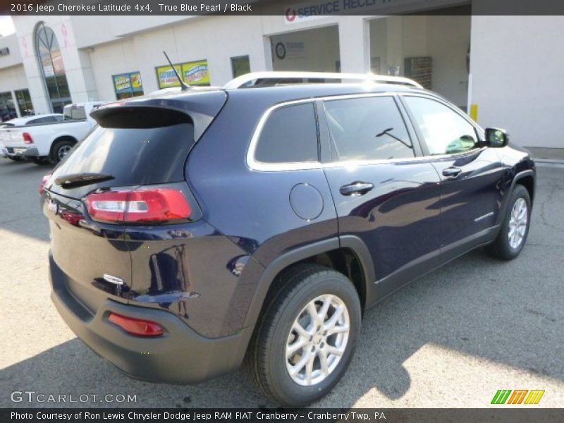 True Blue Pearl / Black 2016 Jeep Cherokee Latitude 4x4