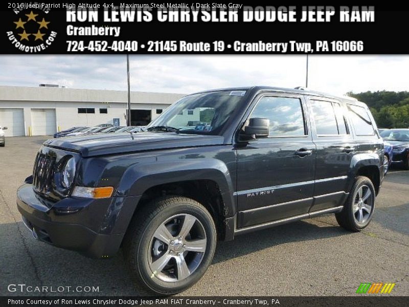 Maximum Steel Metallic / Dark Slate Gray 2016 Jeep Patriot High Altitude 4x4