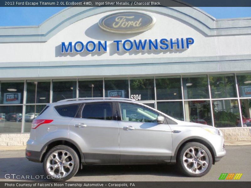 Ingot Silver Metallic / Charcoal Black 2013 Ford Escape Titanium 2.0L EcoBoost 4WD