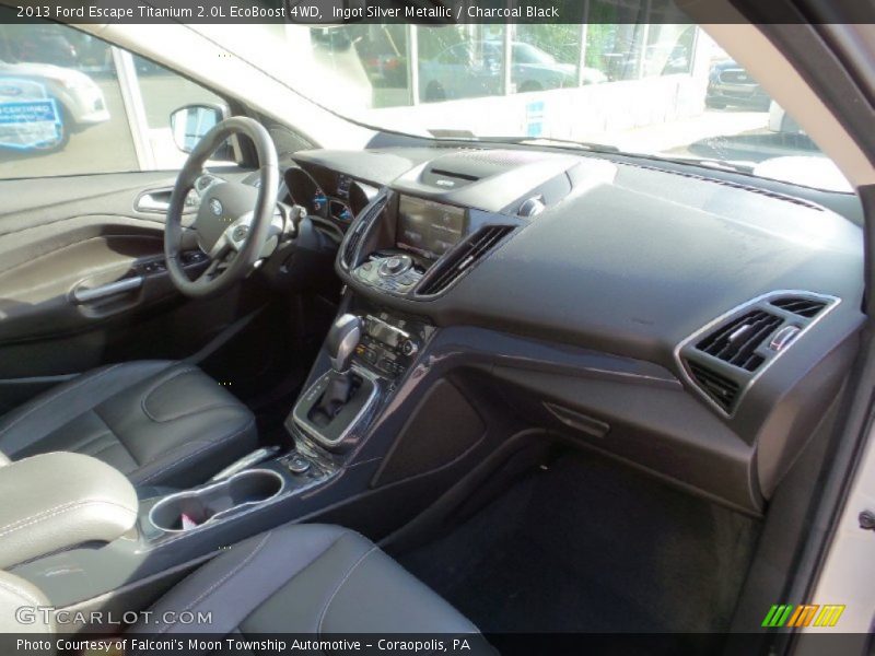 Ingot Silver Metallic / Charcoal Black 2013 Ford Escape Titanium 2.0L EcoBoost 4WD