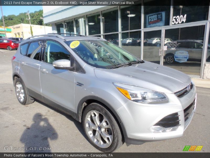 Ingot Silver Metallic / Charcoal Black 2013 Ford Escape Titanium 2.0L EcoBoost 4WD