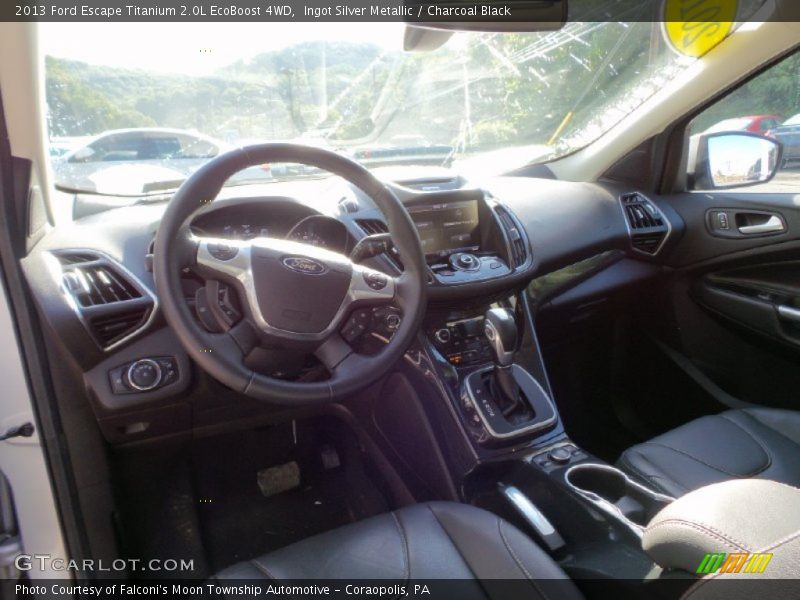 Ingot Silver Metallic / Charcoal Black 2013 Ford Escape Titanium 2.0L EcoBoost 4WD