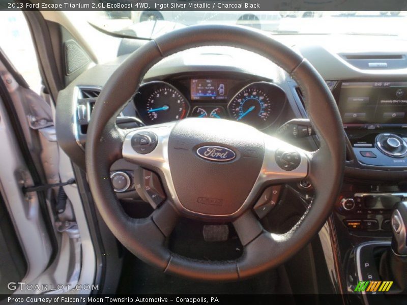 Ingot Silver Metallic / Charcoal Black 2013 Ford Escape Titanium 2.0L EcoBoost 4WD