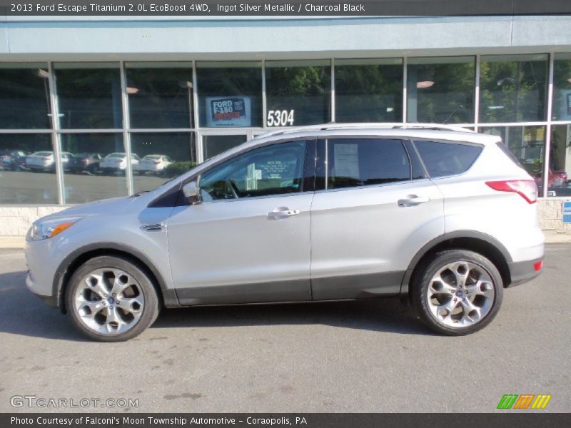 Ingot Silver Metallic / Charcoal Black 2013 Ford Escape Titanium 2.0L EcoBoost 4WD