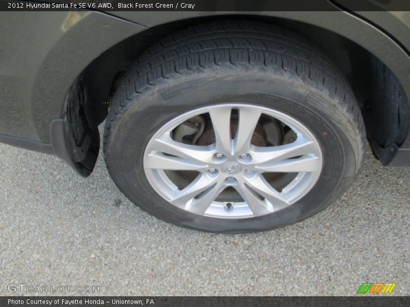 Black Forest Green / Gray 2012 Hyundai Santa Fe SE V6 AWD