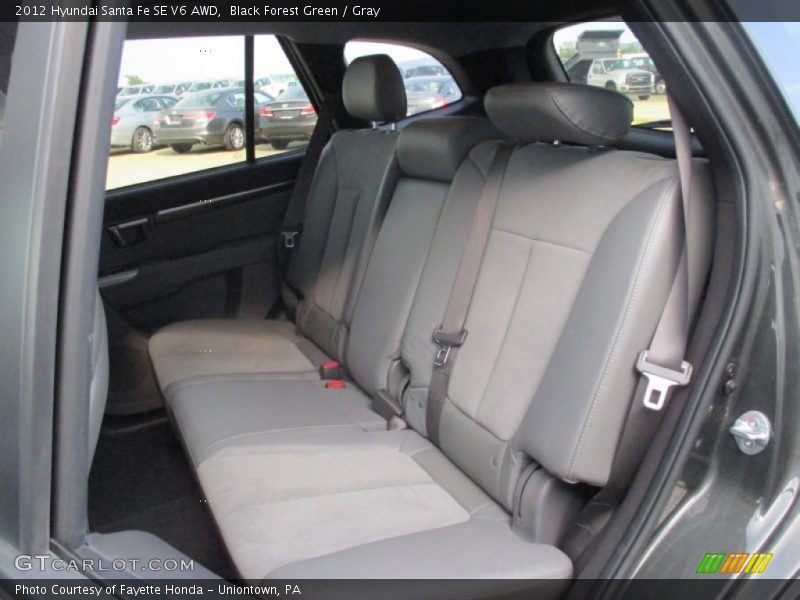Black Forest Green / Gray 2012 Hyundai Santa Fe SE V6 AWD