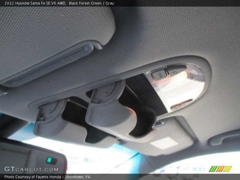 Black Forest Green / Gray 2012 Hyundai Santa Fe SE V6 AWD