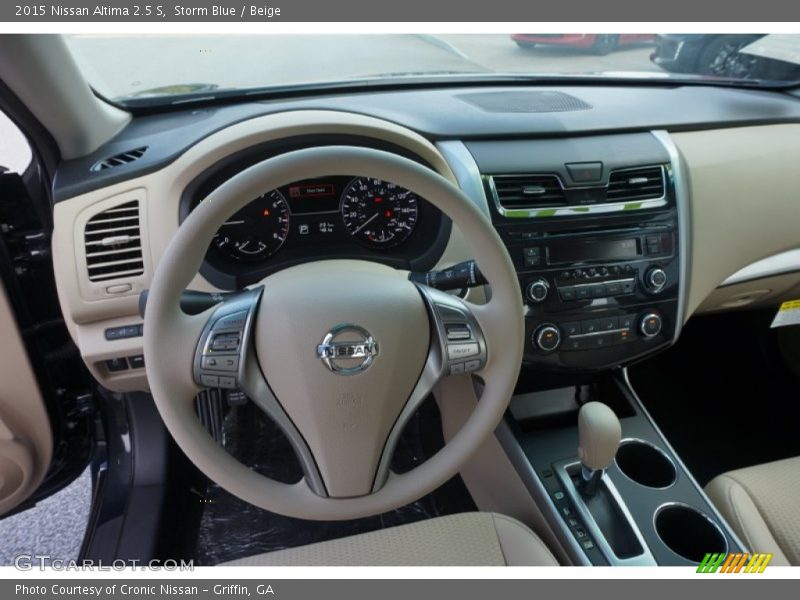 Storm Blue / Beige 2015 Nissan Altima 2.5 S