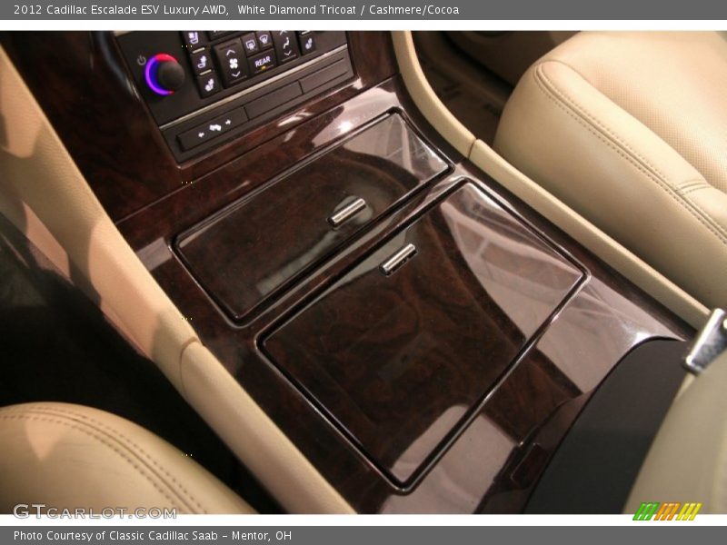 White Diamond Tricoat / Cashmere/Cocoa 2012 Cadillac Escalade ESV Luxury AWD