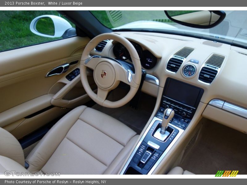 White / Luxor Beige 2013 Porsche Boxster