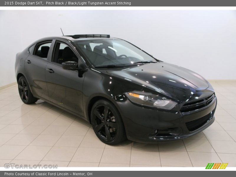 Pitch Black / Black/Light Tungsten Accent Stitching 2015 Dodge Dart SXT