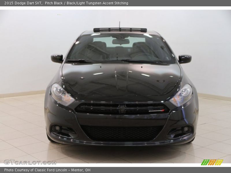 Pitch Black / Black/Light Tungsten Accent Stitching 2015 Dodge Dart SXT