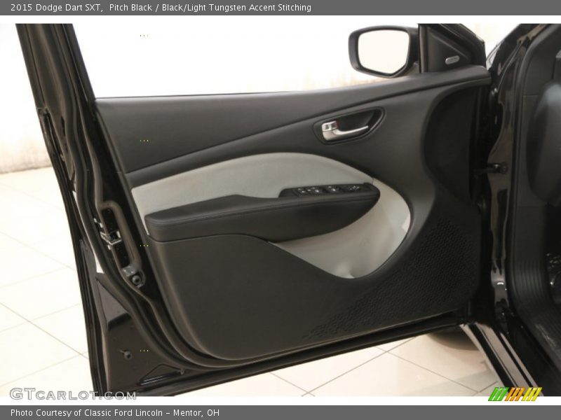 Pitch Black / Black/Light Tungsten Accent Stitching 2015 Dodge Dart SXT