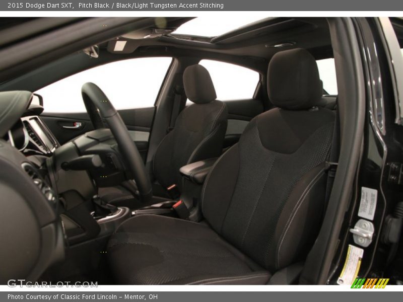 Pitch Black / Black/Light Tungsten Accent Stitching 2015 Dodge Dart SXT