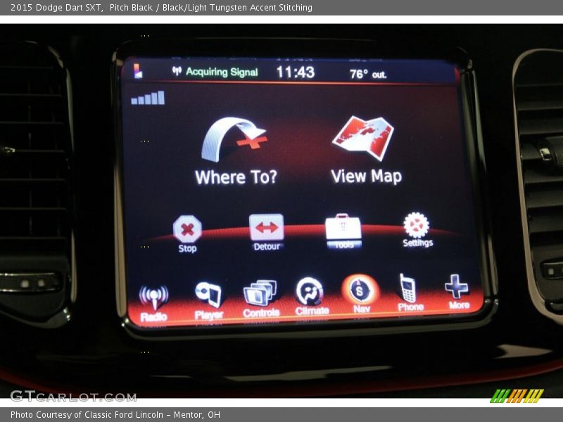 Pitch Black / Black/Light Tungsten Accent Stitching 2015 Dodge Dart SXT