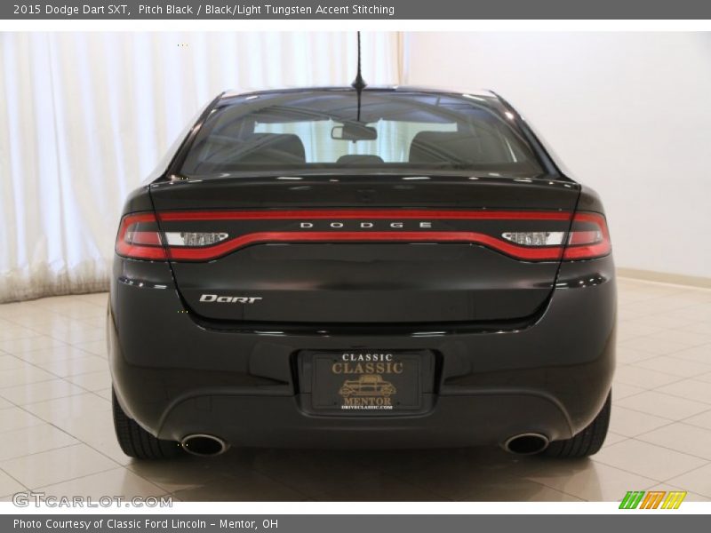 Pitch Black / Black/Light Tungsten Accent Stitching 2015 Dodge Dart SXT