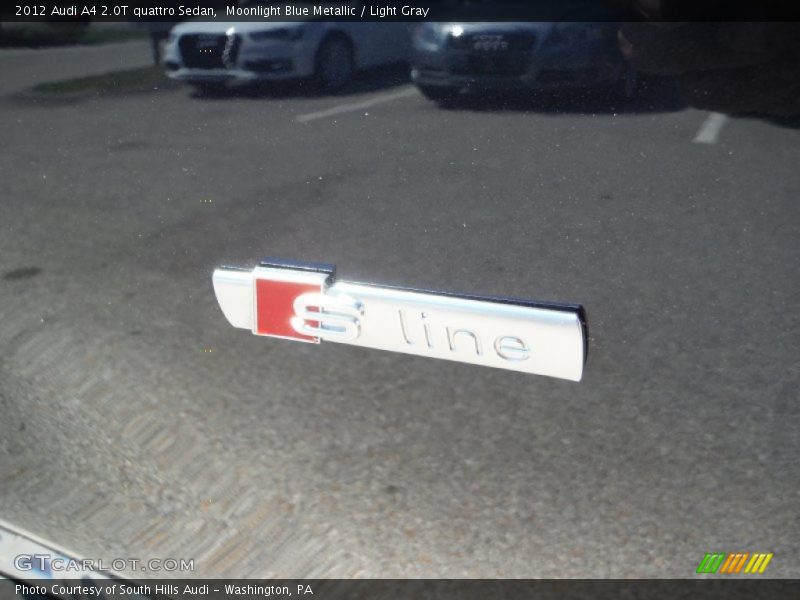 Moonlight Blue Metallic / Light Gray 2012 Audi A4 2.0T quattro Sedan