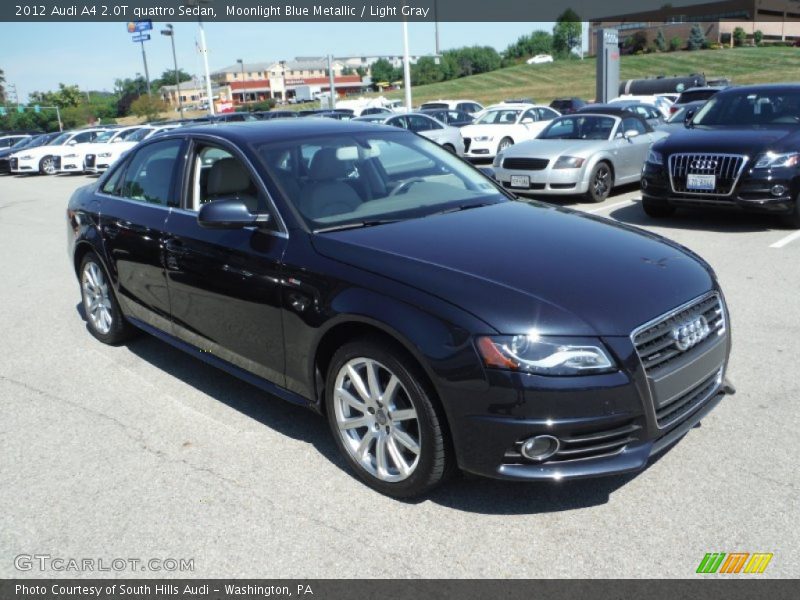 Moonlight Blue Metallic / Light Gray 2012 Audi A4 2.0T quattro Sedan