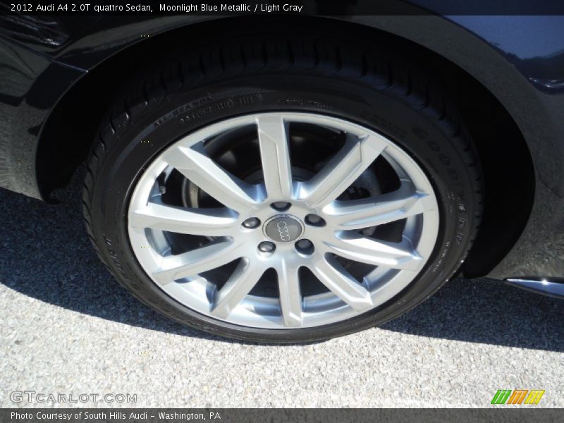 Moonlight Blue Metallic / Light Gray 2012 Audi A4 2.0T quattro Sedan