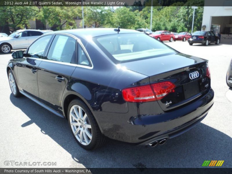 Moonlight Blue Metallic / Light Gray 2012 Audi A4 2.0T quattro Sedan