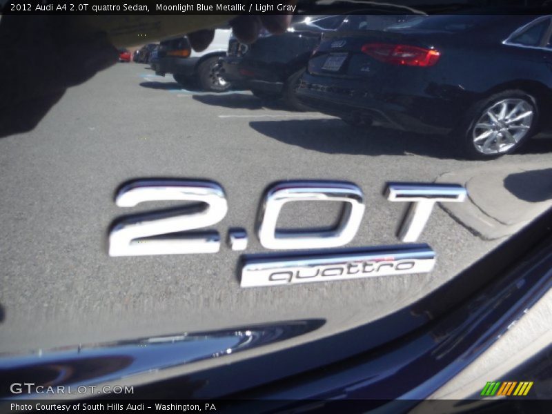 Moonlight Blue Metallic / Light Gray 2012 Audi A4 2.0T quattro Sedan