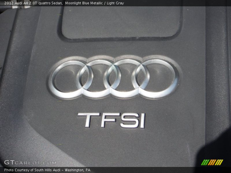 Moonlight Blue Metallic / Light Gray 2012 Audi A4 2.0T quattro Sedan