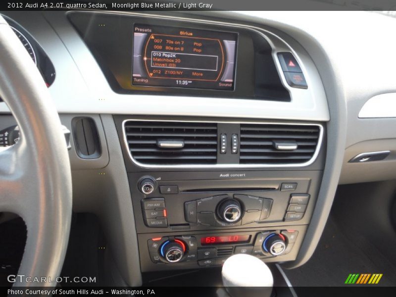Moonlight Blue Metallic / Light Gray 2012 Audi A4 2.0T quattro Sedan