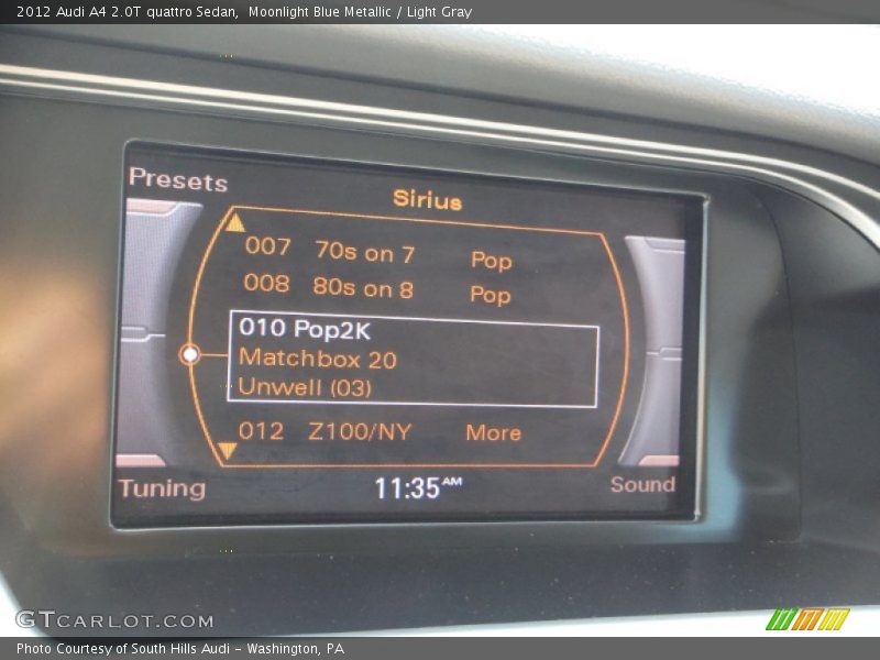 Moonlight Blue Metallic / Light Gray 2012 Audi A4 2.0T quattro Sedan