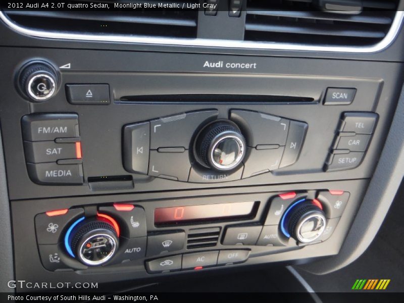 Moonlight Blue Metallic / Light Gray 2012 Audi A4 2.0T quattro Sedan