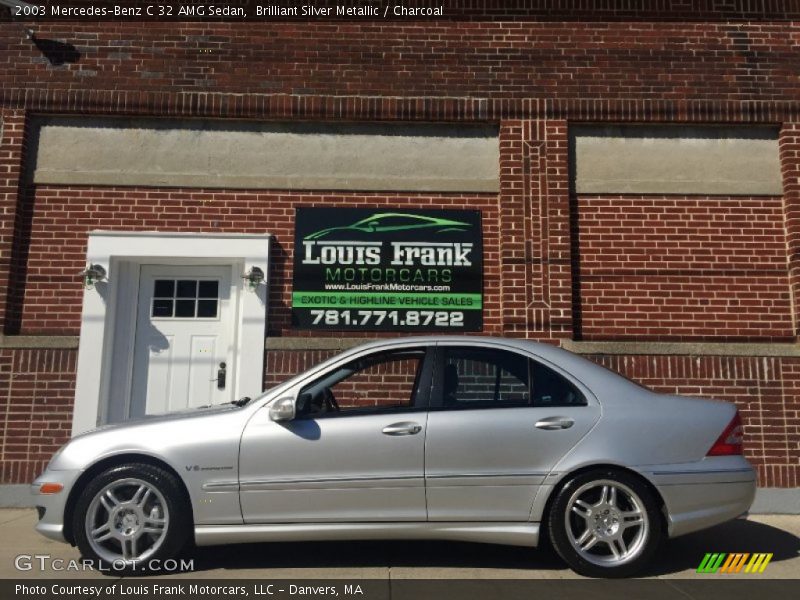 Brilliant Silver Metallic / Charcoal 2003 Mercedes-Benz C 32 AMG Sedan