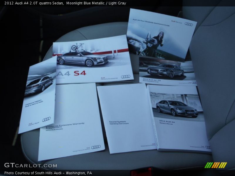 Moonlight Blue Metallic / Light Gray 2012 Audi A4 2.0T quattro Sedan