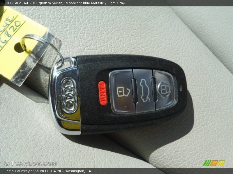 Moonlight Blue Metallic / Light Gray 2012 Audi A4 2.0T quattro Sedan