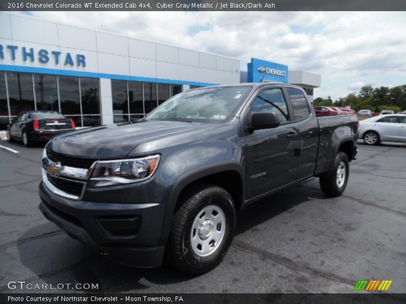Cyber Gray Metallic / Jet Black/Dark Ash 2016 Chevrolet Colorado WT Extended Cab 4x4