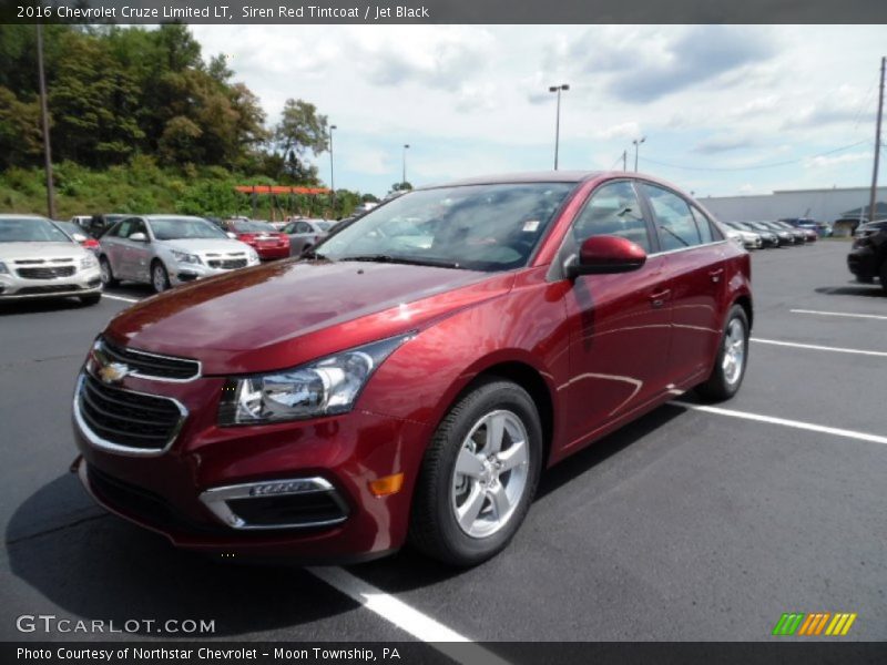 Siren Red Tintcoat / Jet Black 2016 Chevrolet Cruze Limited LT